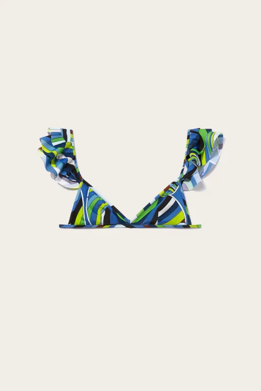 Top bikini con stampa Iride e ruches sold by Emilio Pucci