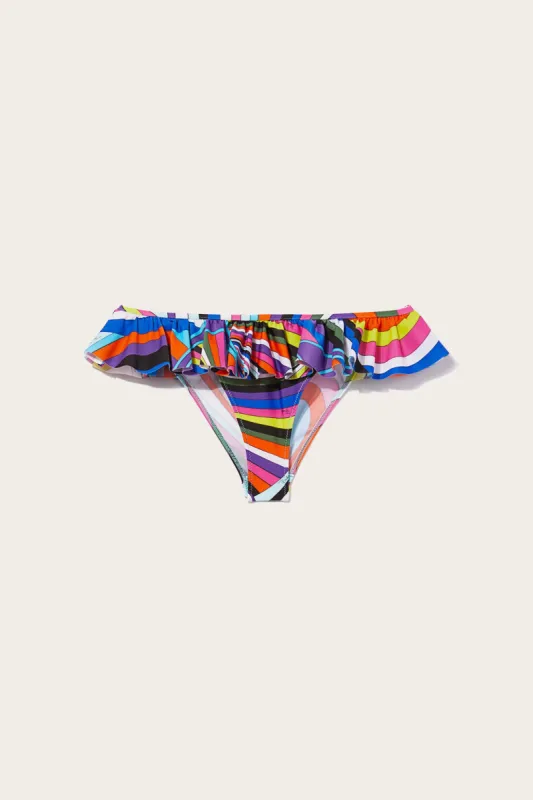 Slip bikini con stampa Iride e volant sold by Emilio Pucci
