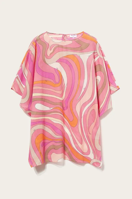 Abito kaftano con stampa Marmo sold by Emilio Pucci