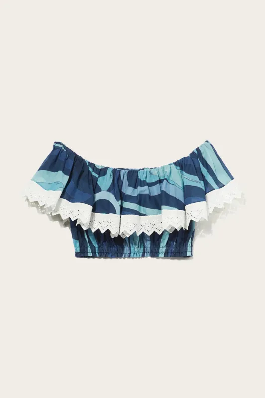 Crop top con stampa Marmo sold by Emilio Pucci