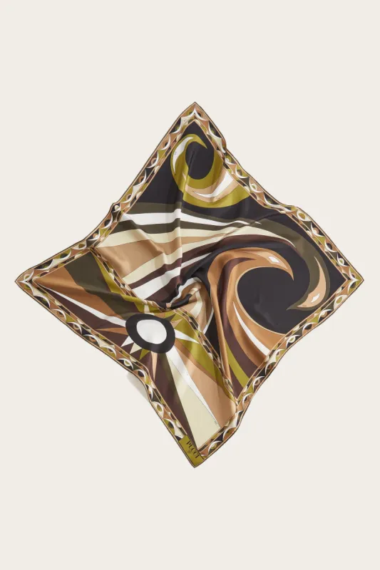 Carré grande in seta con stampa Cigni sold by Emilio Pucci