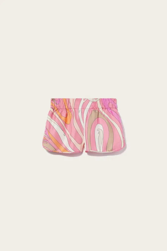 Shorts in seta con stampa Marmo sold by Emilio Pucci