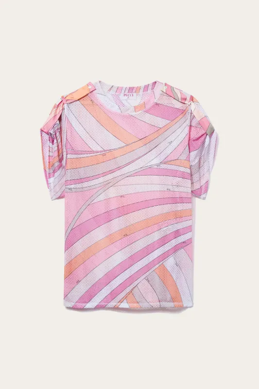 T-shirt in mesh con stampa Iride sold by Emilio Pucci