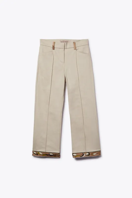 Pesci-Print Cotton Trousers made by Emilio Pucci