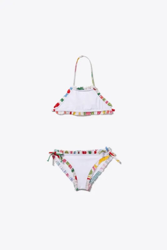 Marmo-Print Ruffled Bikini sold by Emilio Pucci