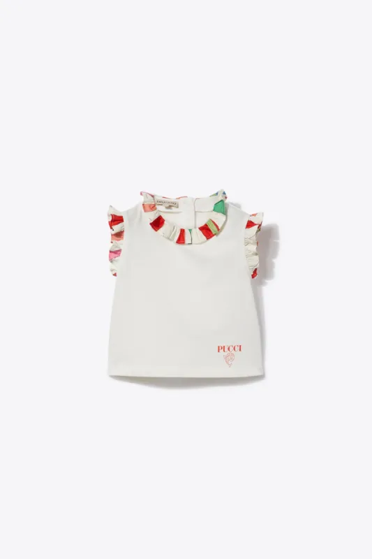 Marmo-Print Cotton Top sold by Emilio Pucci