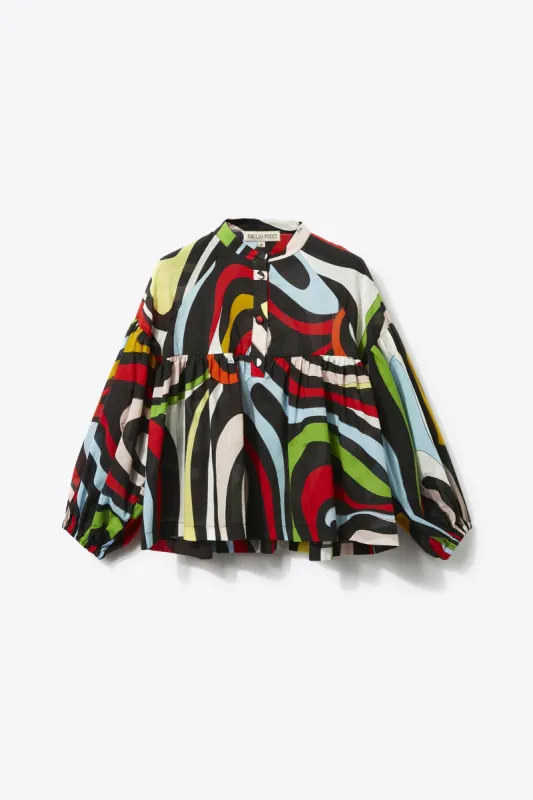 Marmo-Print Cotton Top sold by Emilio Pucci