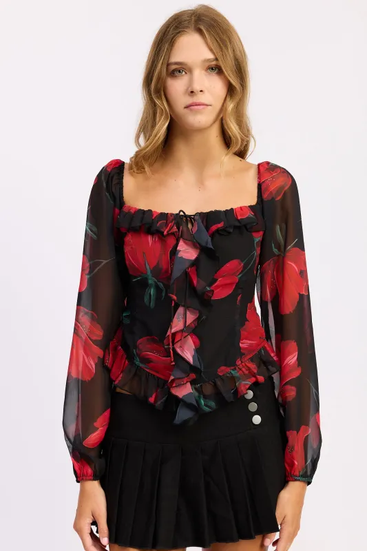 Renata Ruffle Top made by emory park