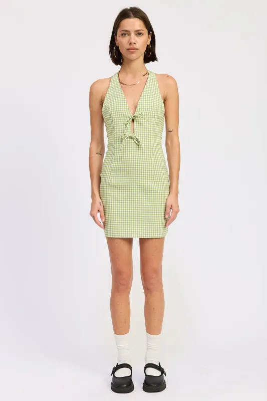 Zinnia Halter Mini Dress sold by emory park