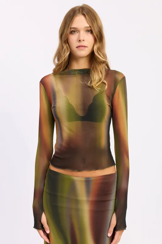 Sabine Mesh Top sold by emory park