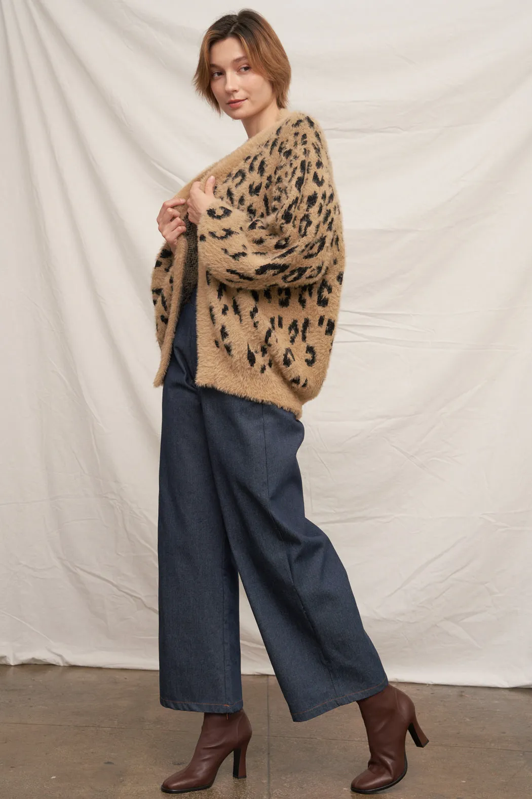 Wild About You Leopard Cardi sold by En Creme product image thumbnail 4