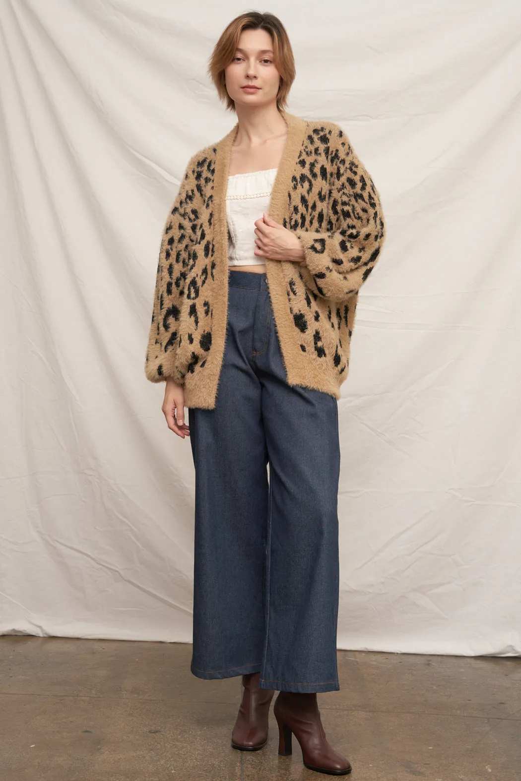 Wild About You Leopard Cardi sold by En Creme product image thumbnail 3