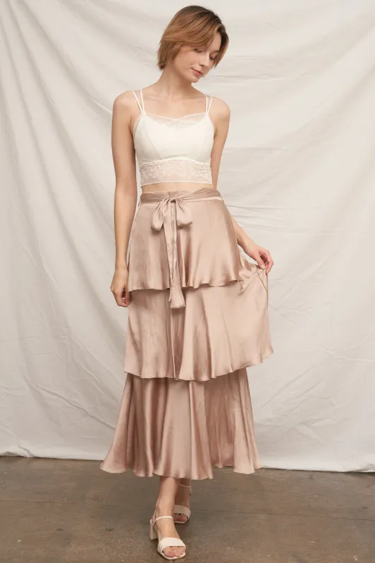 Valencia Tiered Skirt sold by En Creme
