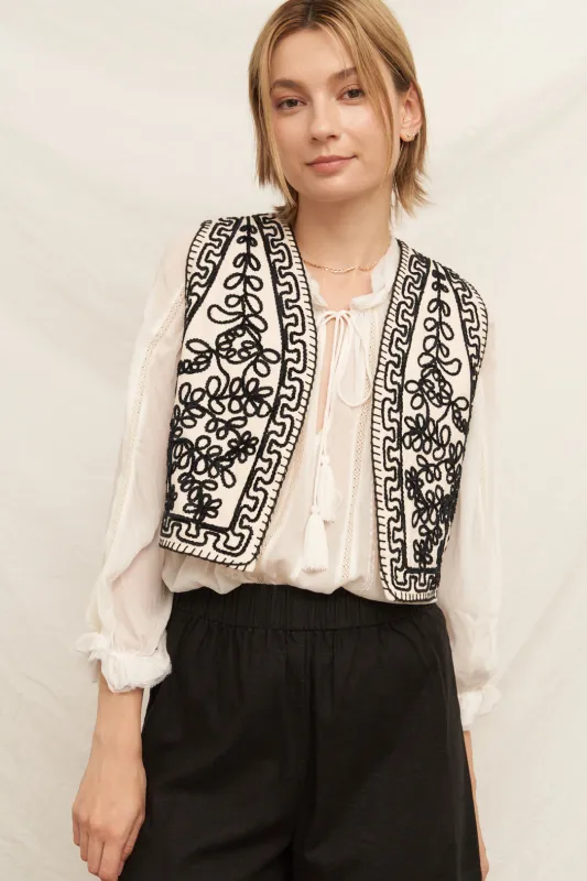 Whispering Threads Vest made by En Creme