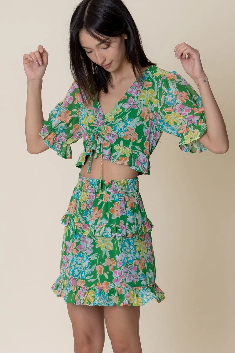 Clover Mini Skirt Set sold by En Creme