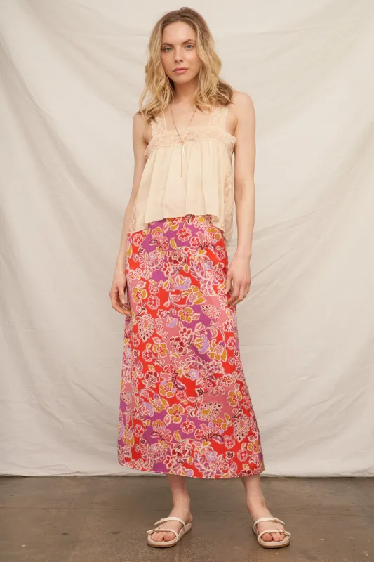 Vienna Floral Midi Skirt sold by En Creme