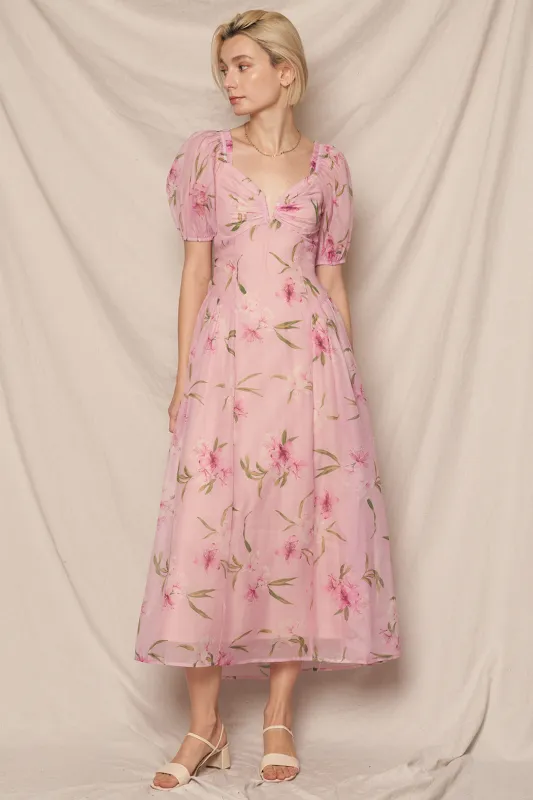 Sabrina Floral Midi Dress sold by En Creme