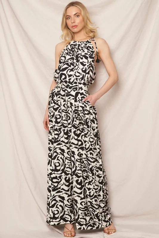 One Moment Printed Pants sold by En Creme