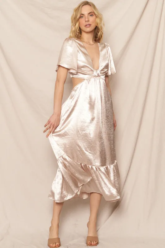 One Of A Kind Satin Dress made by En Creme