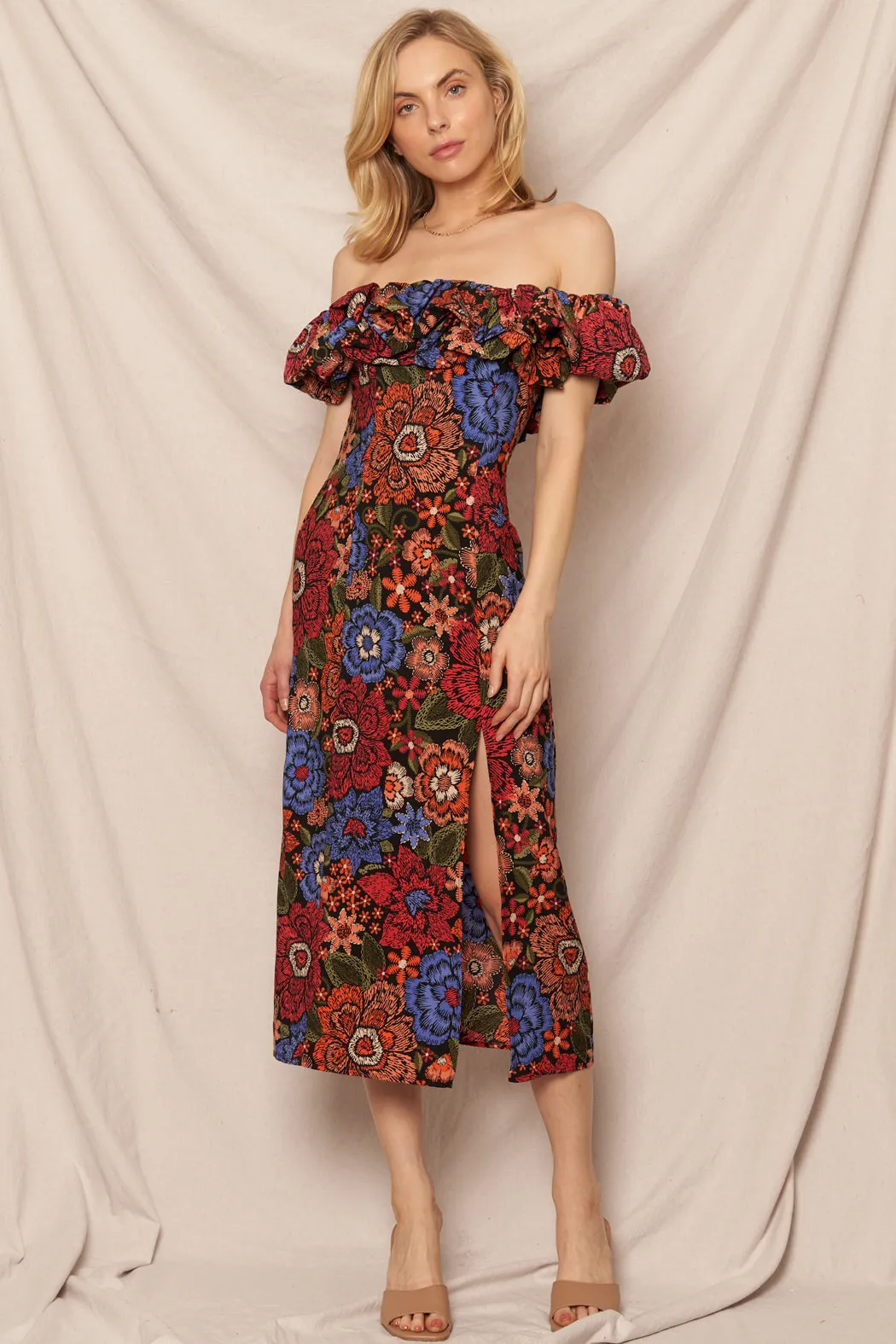 Falling Into Off Shoulder Dress sold by En Creme product image thumbnail 3