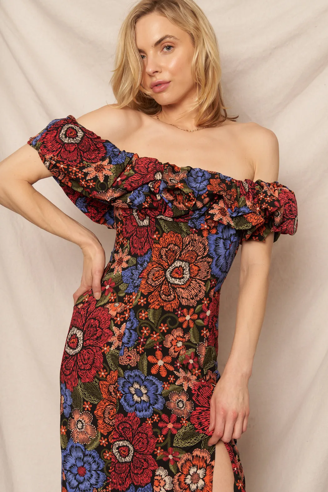 Falling Into Off Shoulder Dress sold by En Creme product image thumbnail 5