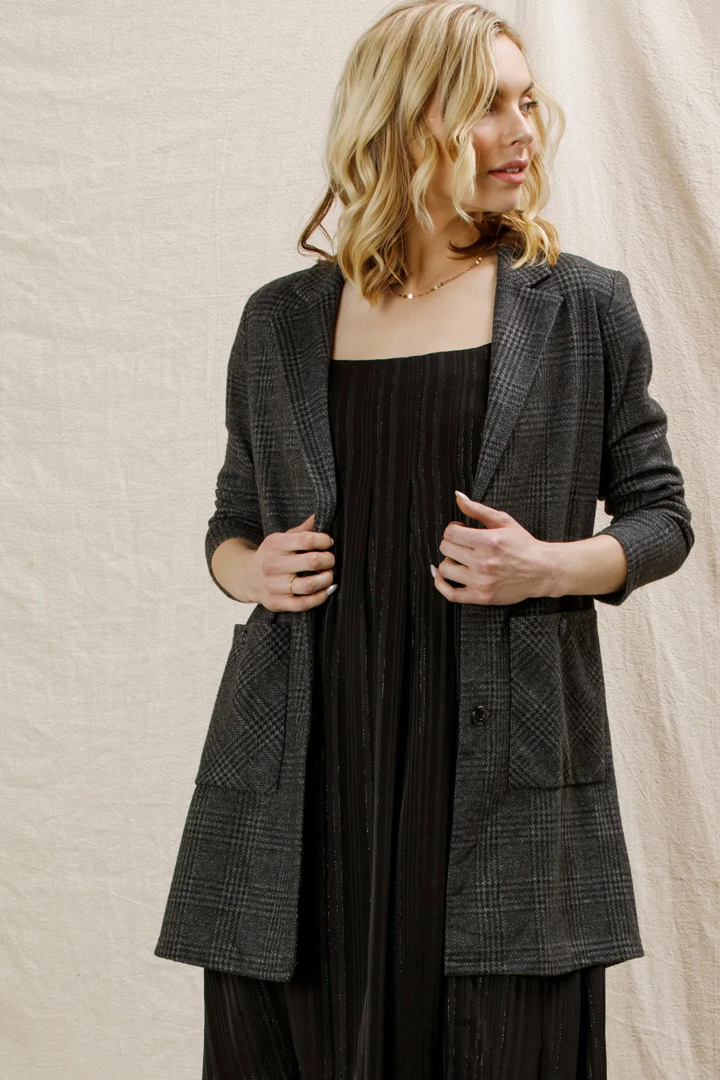 Hudson Plaid Blazer sold by En Creme product image thumbnail 4