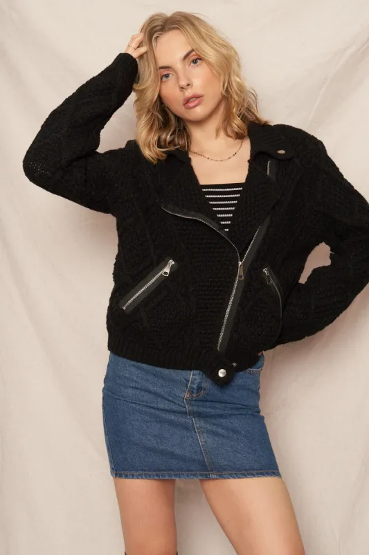 Cool Knit Moto Jacket sold by En Creme