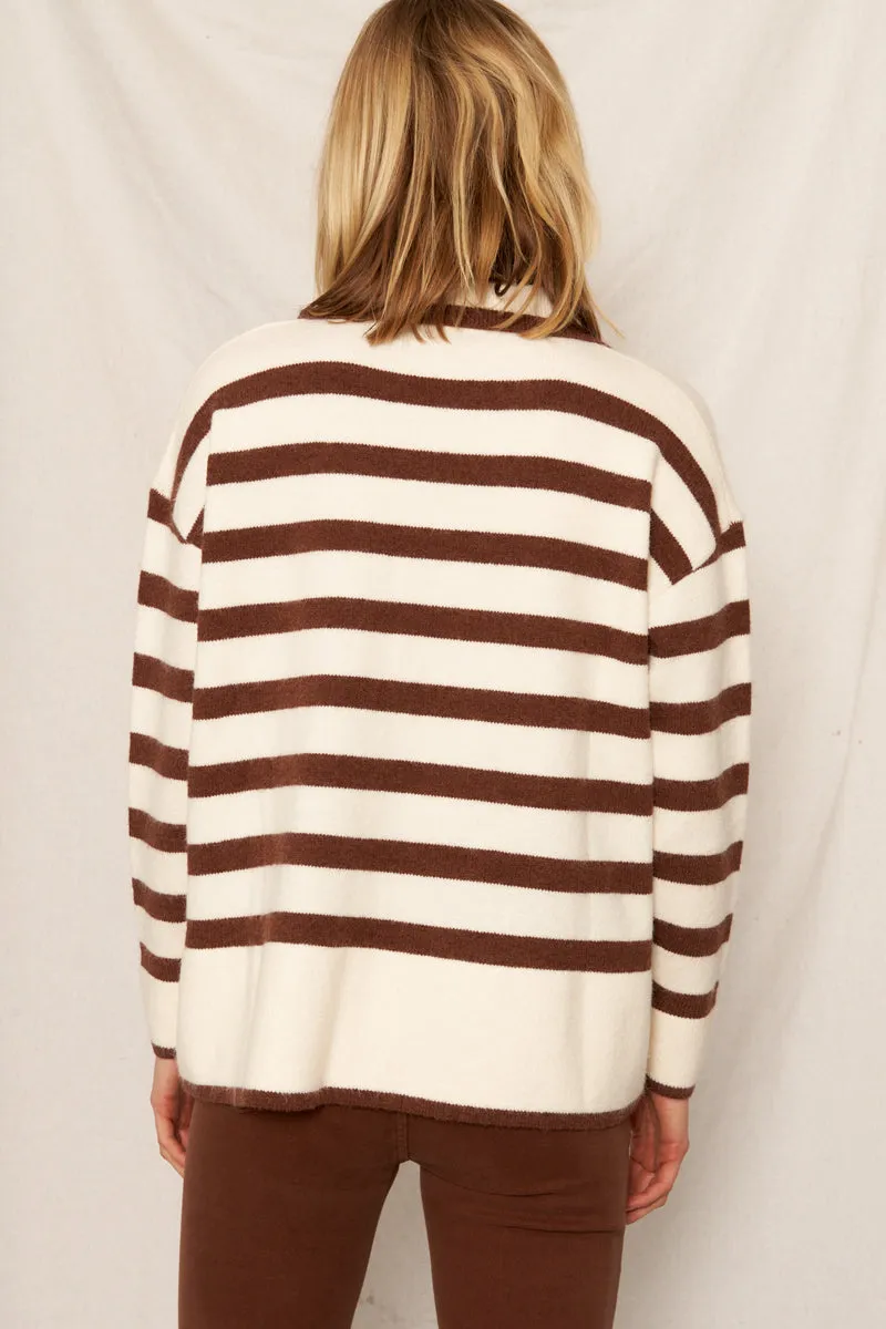 Bethany Striped Polo Sweater sold by En Creme product image thumbnail 5
