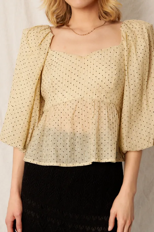 Gisele Polka Dot Blouse made by En Creme