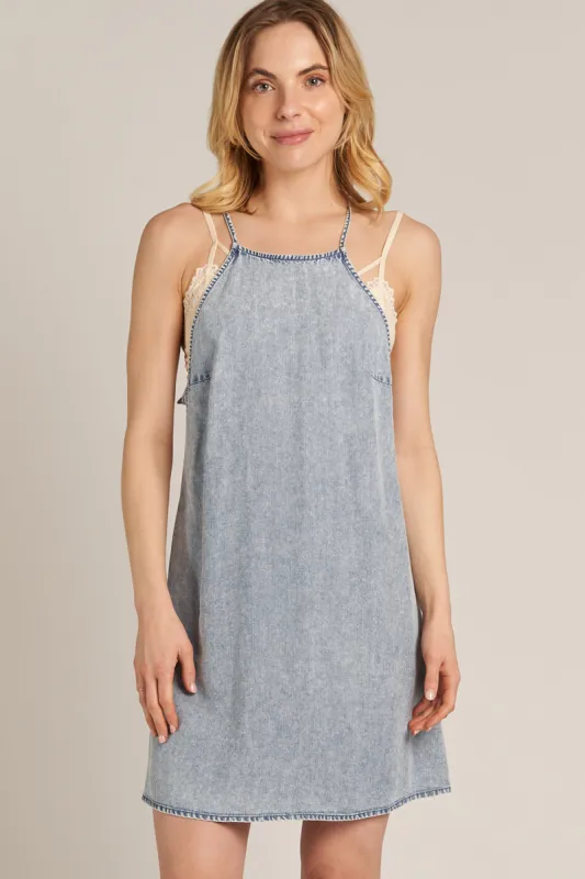 Dulcia Denim Mini Dress sold by En Creme