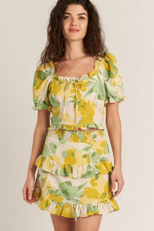 Mable Floral Mini Skirt Set sold by En Creme