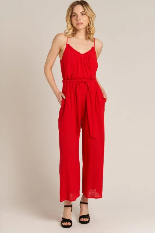 Deepti Belted Jumpsuit sold by En Creme