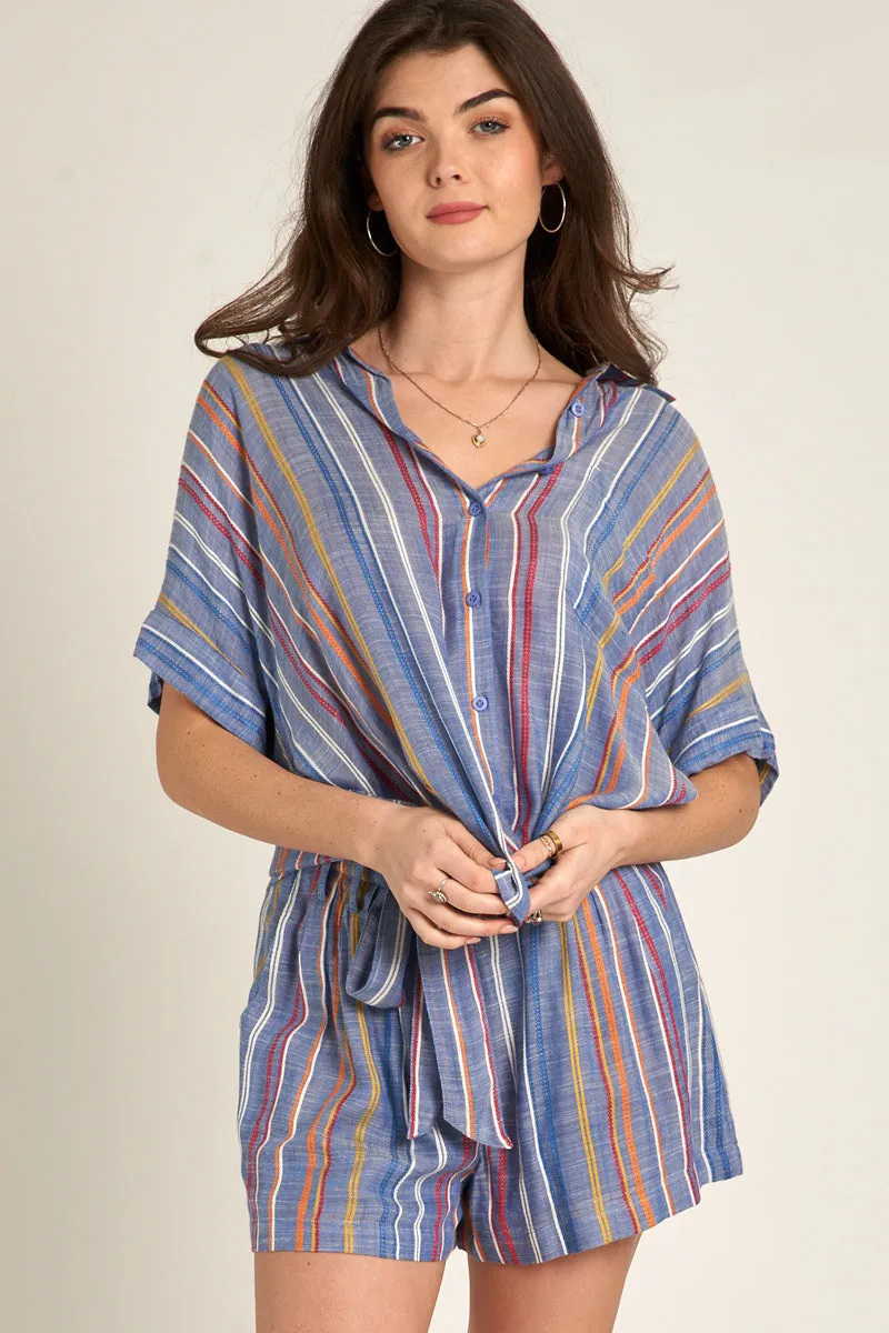 Jeanette Striped Shorts sold by En Creme product image thumbnail 3