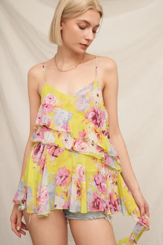 Fleurette Ruffle Top sold by En Creme