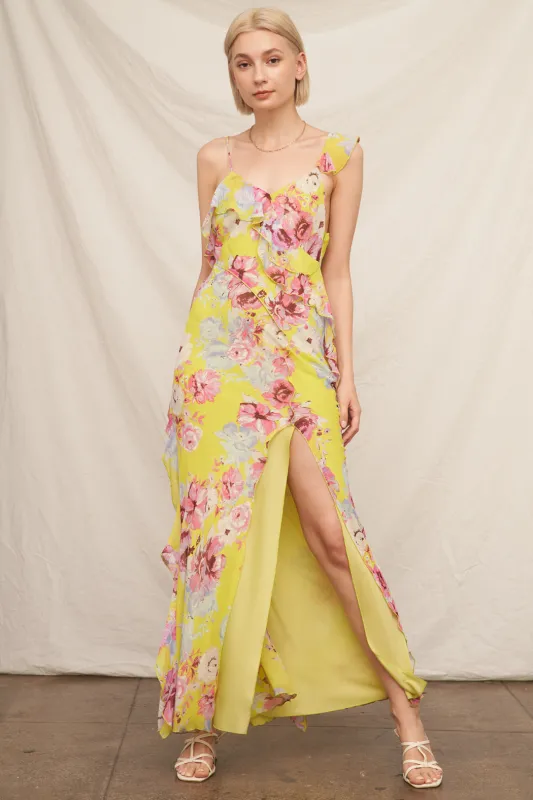 Fleurette Ruffle Maxi Dress sold by En Creme