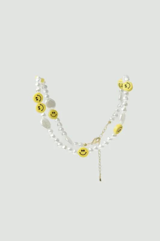 Smiley Face Pearl Necklace made by En Creme