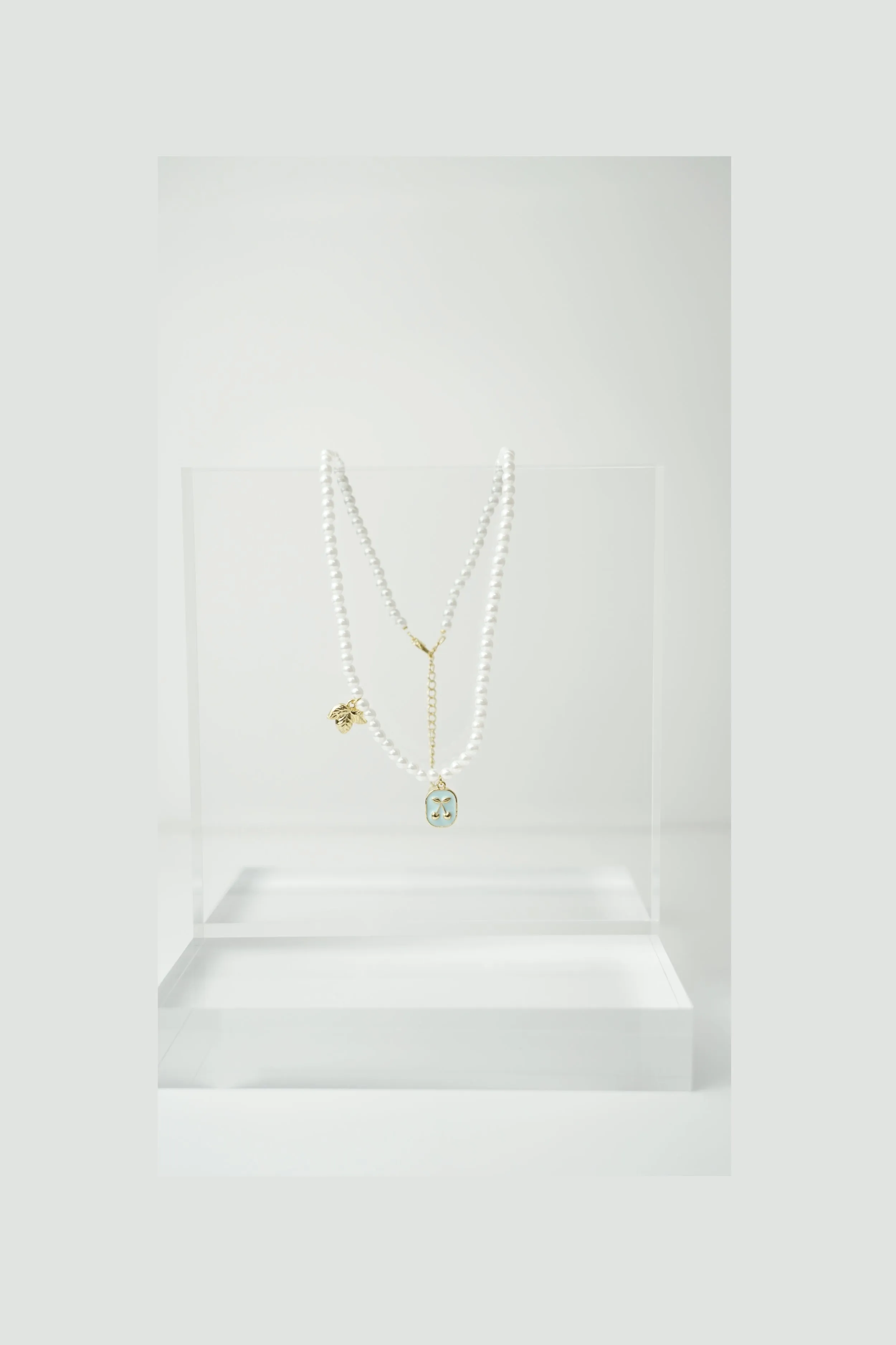 Cherry Gold Pearl Necklace sold by En Creme product image thumbnail 3