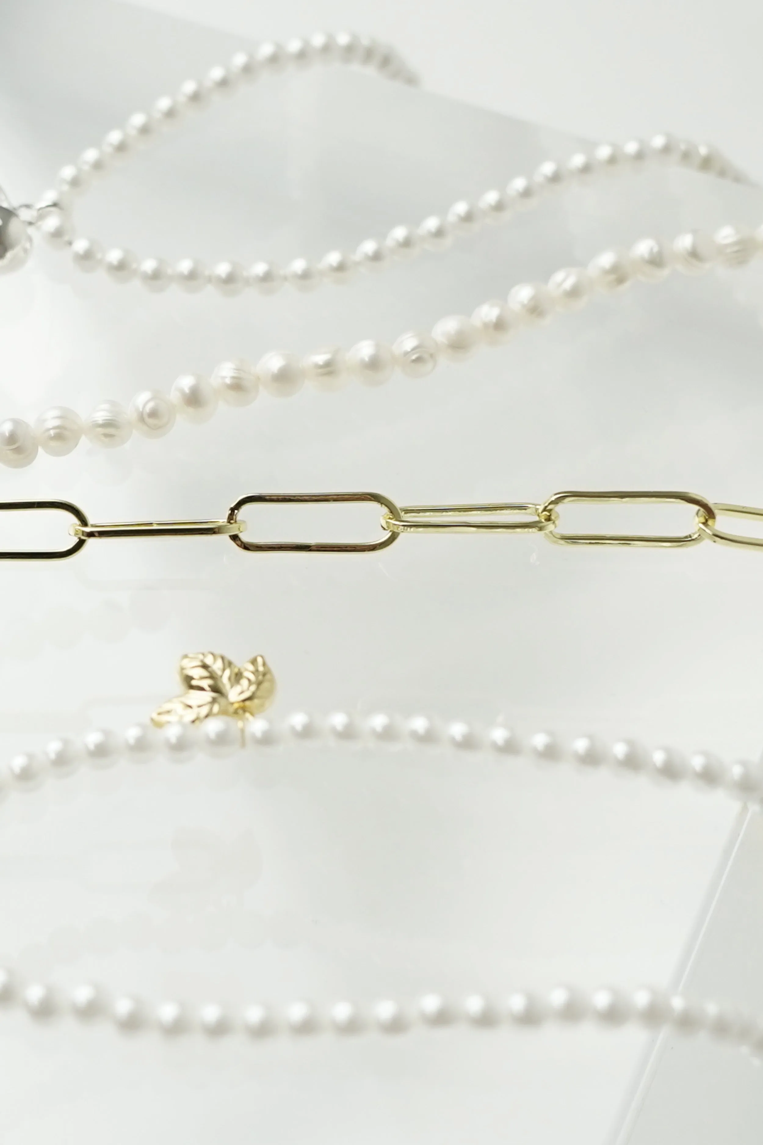 Cherry Gold Pearl Necklace sold by En Creme product image thumbnail 2
