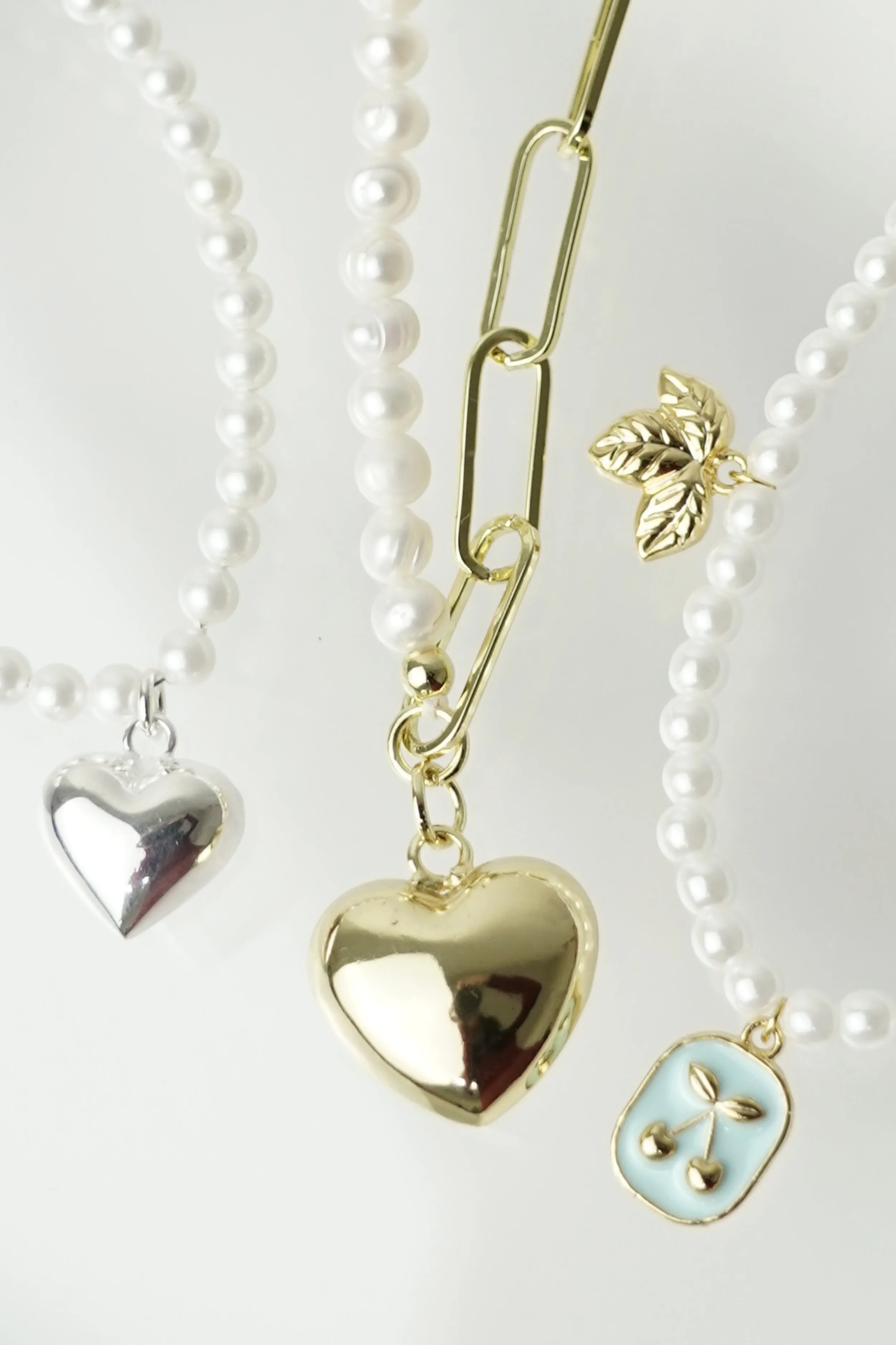Cherry Gold Pearl Necklace sold by En Creme product image thumbnail 4
