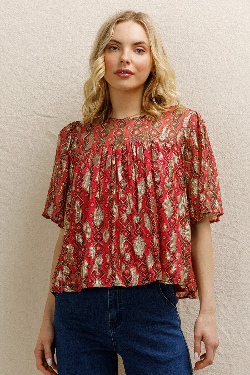Dana Lurex Blouse sold by En Creme product image thumbnail 3