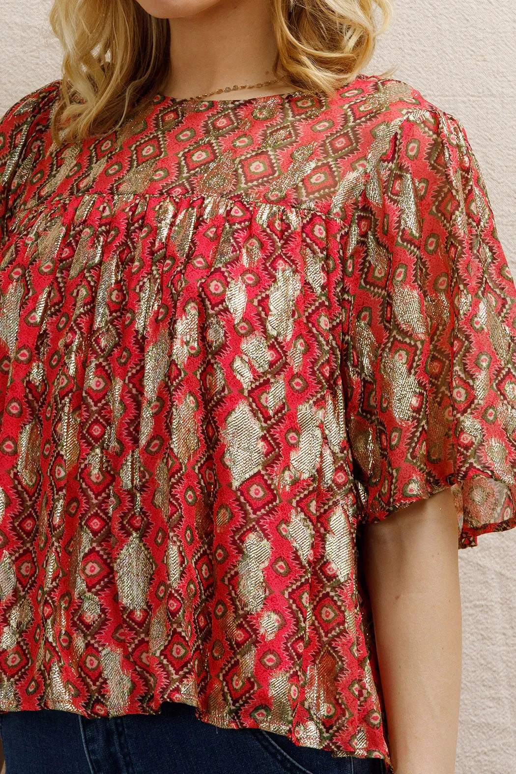 Dana Lurex Blouse sold by En Creme product image thumbnail 5