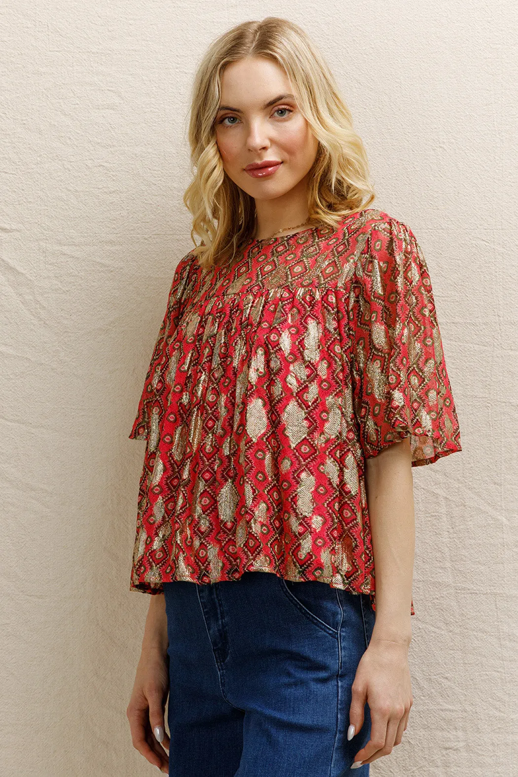 Dana Lurex Blouse sold by En Creme product image thumbnail 4