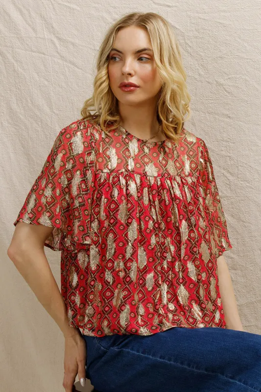 Dana Lurex Blouse made by En Creme