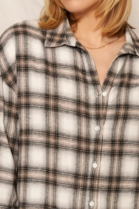 Bailey Plaid Shirt Dress sold by En Creme