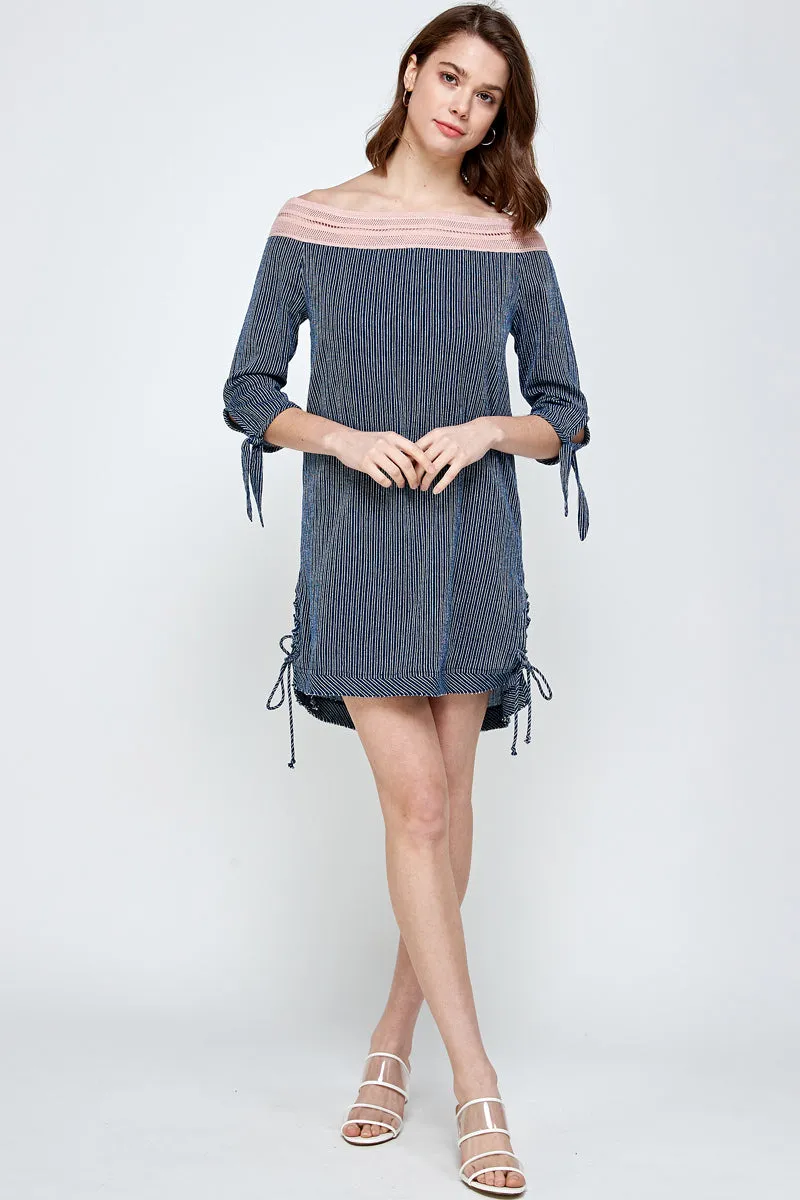 Kenderick Off the Shoulder Dress sold by En Creme product image thumbnail 3