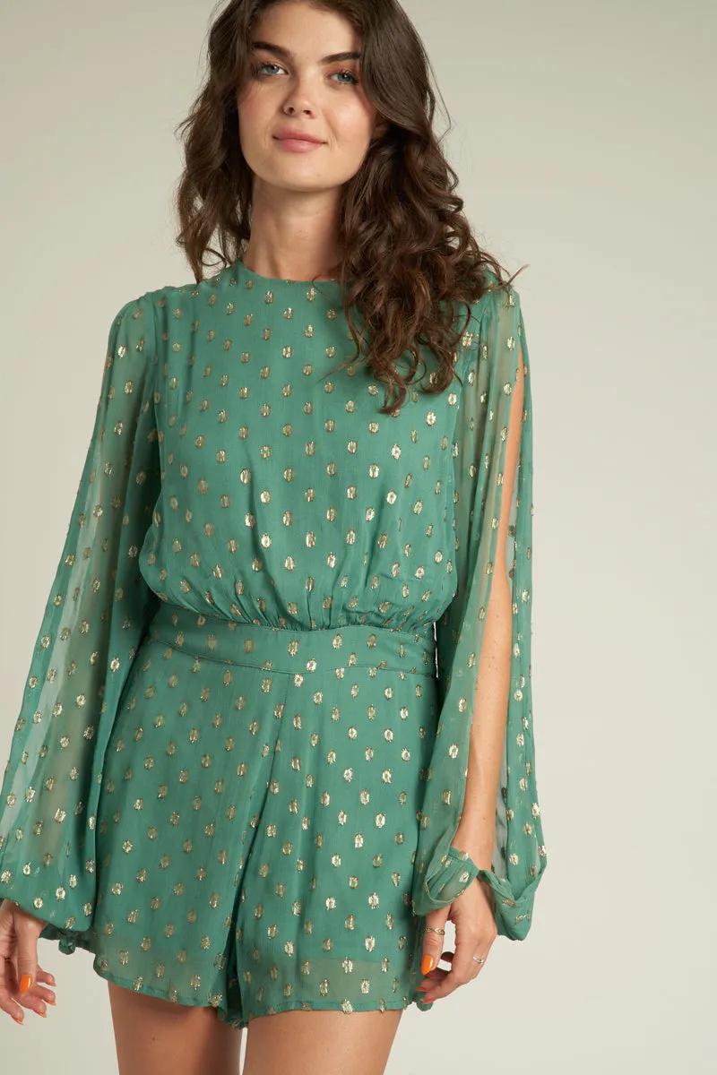 Daphne Open Sleeve Romper sold by En Creme product image thumbnail 3