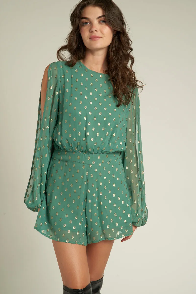 Daphne Open Sleeve Romper sold by En Creme product image thumbnail 4