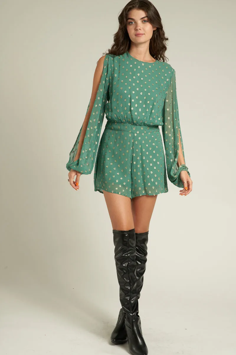 Daphne Open Sleeve Romper sold by En Creme product image thumbnail 5