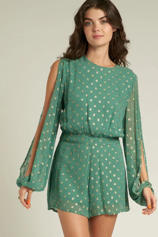 Daphne Open Sleeve Romper made by En Creme