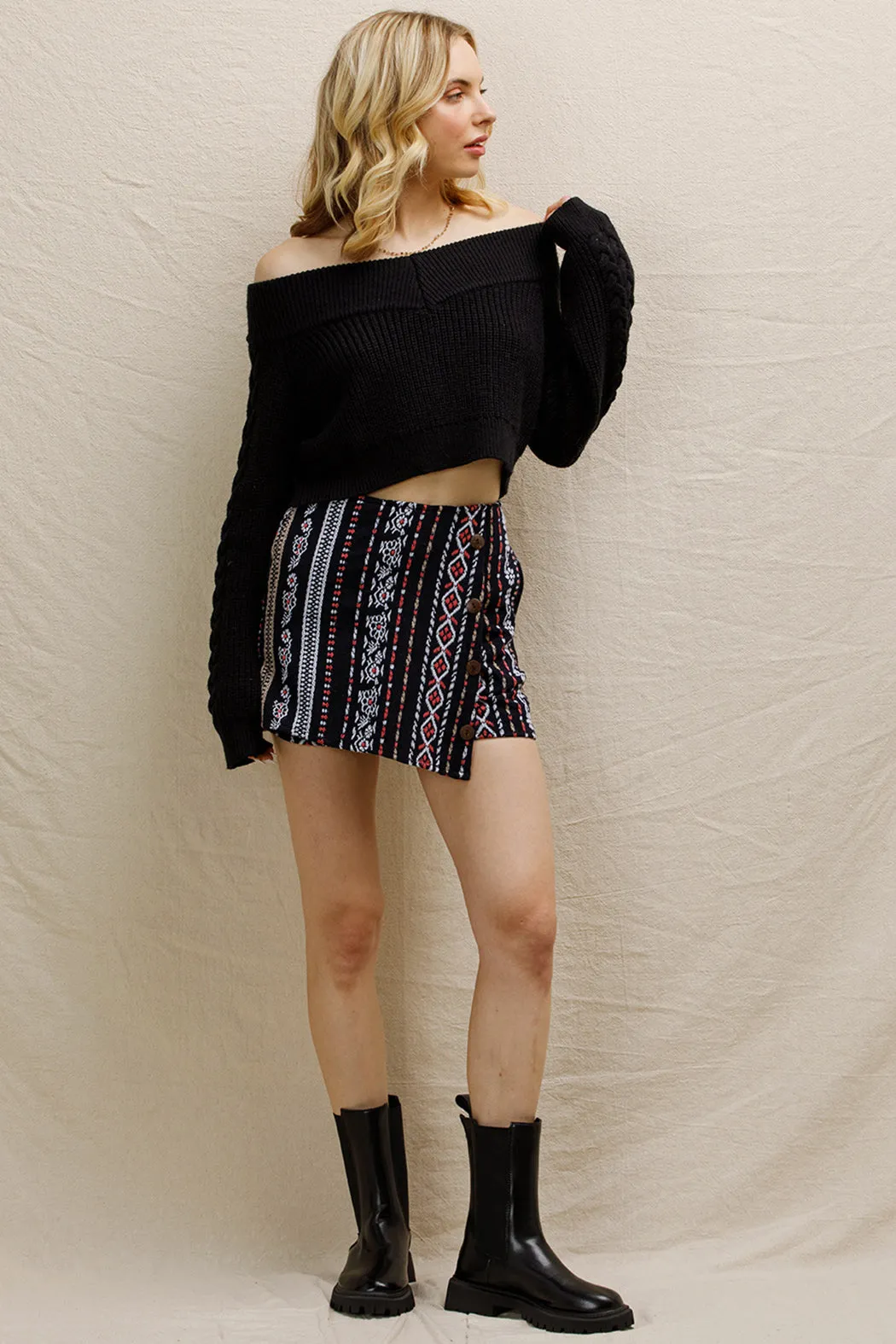 Riley Wrap Skort sold by En Creme product image thumbnail 3
